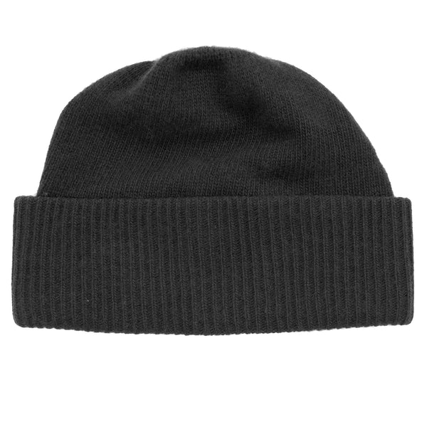 CASHMERE BEANIE HAT WITH RIBBED CUFF – PORTOLANO display picture 3