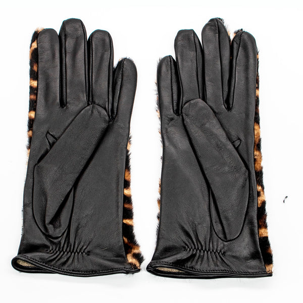 handschuhe leopard Portolano Women's Tech Cashmere-Lined Leather Gloves