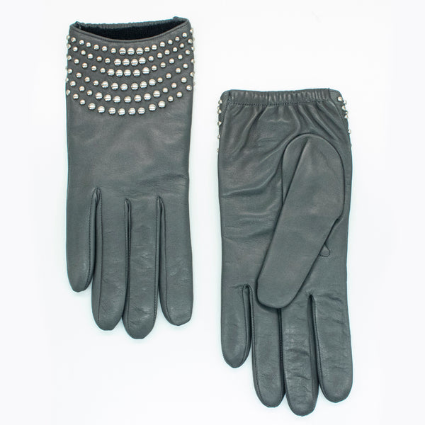 STUDDED LEATHER GLOVES – PORTOLANO