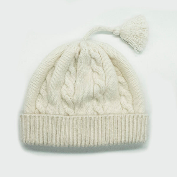 BABY CASHMERE CABLE HAT STITCH – PORTOLANO