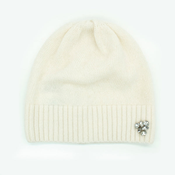 CASHMERE BEANIE WITH STONES – PORTOLANO display picture 1