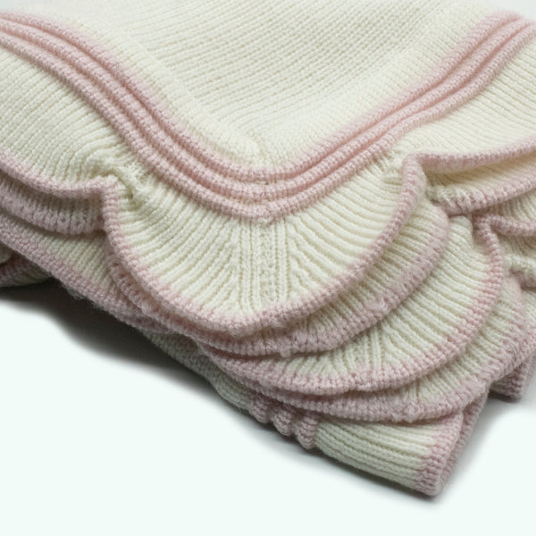 BABY BLANKET WITH SCALLOP EDGE PORTOLANO
