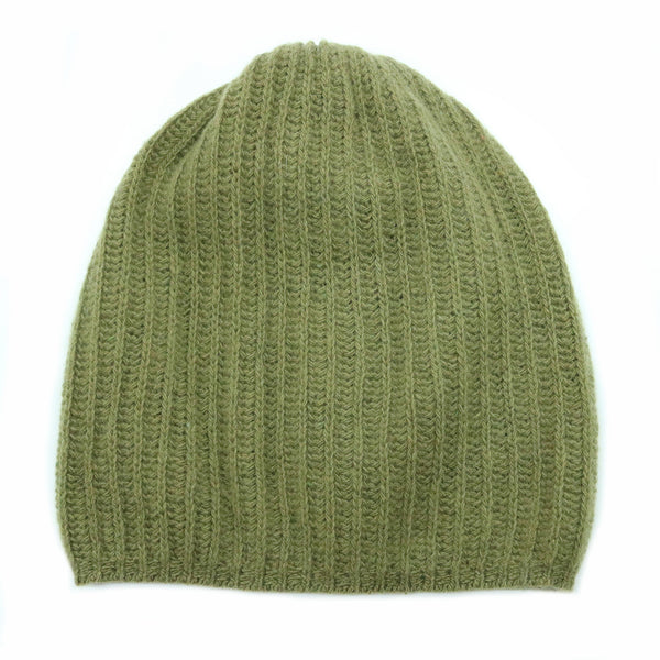 CASHMERE SLOUCHY RIBBED HAT – PORTOLANO