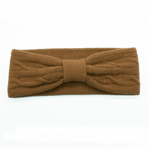 CASHMERE HEADBAND IN CABLES DESIGN