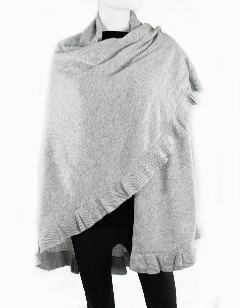 CASHMERE RUFFLED SHAWL