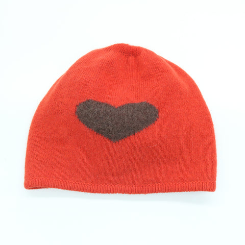 COLOR BLOCK HAT WITH HEART