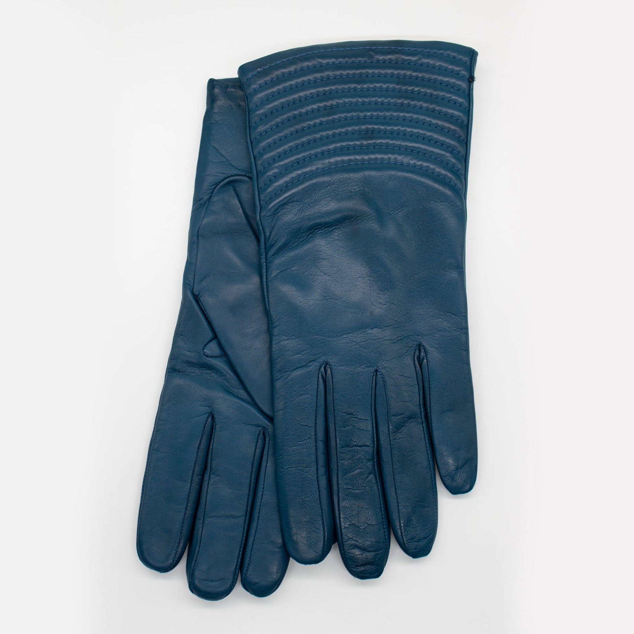 portolano handschuhe Portolano Women's QUILTED Wave LEATHER GLOVES - MARINE