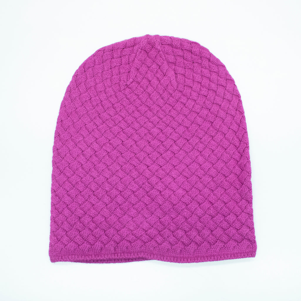 SLOUCHY HAT IN BASKET WEAVE STITCH