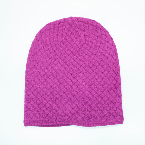 SLOUCHY HAT IN BASKET WEAVE STITCH