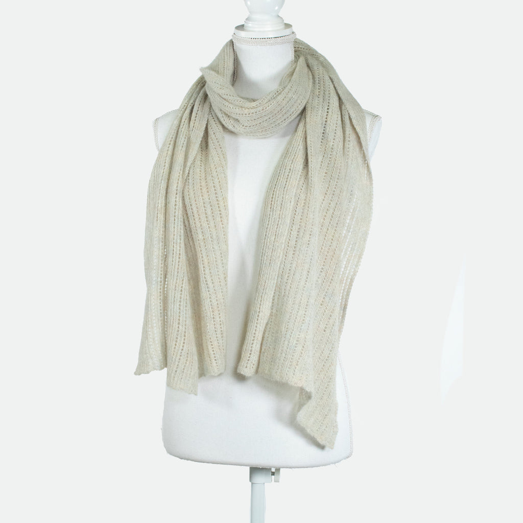 BEIGE BLUE HEATHER