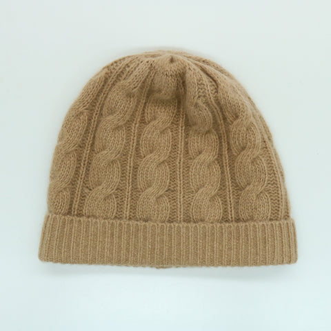 CASHMERE BEANIE WITH CABLES