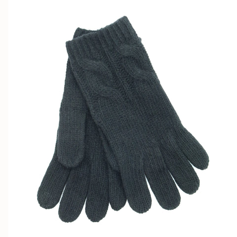 TECH CASHMERE LADIES GLOVES WITH CABLES