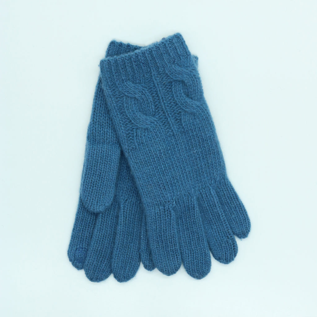 TECH CASHMERE LADIES GLOVES WITH CABLES
