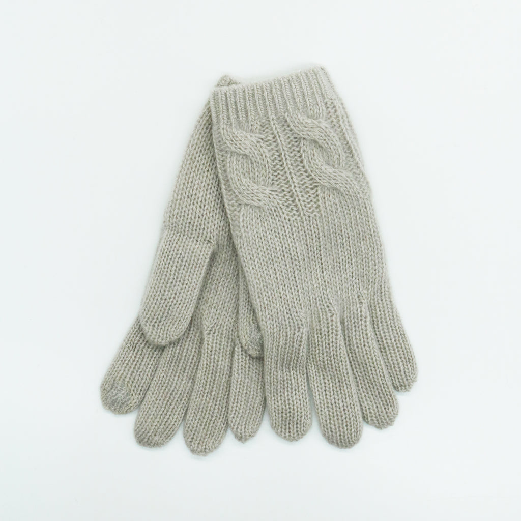 TECH CASHMERE LADIES GLOVES WITH CABLES