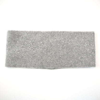 CASHMERE HEADBAND WITH RHINESTONES