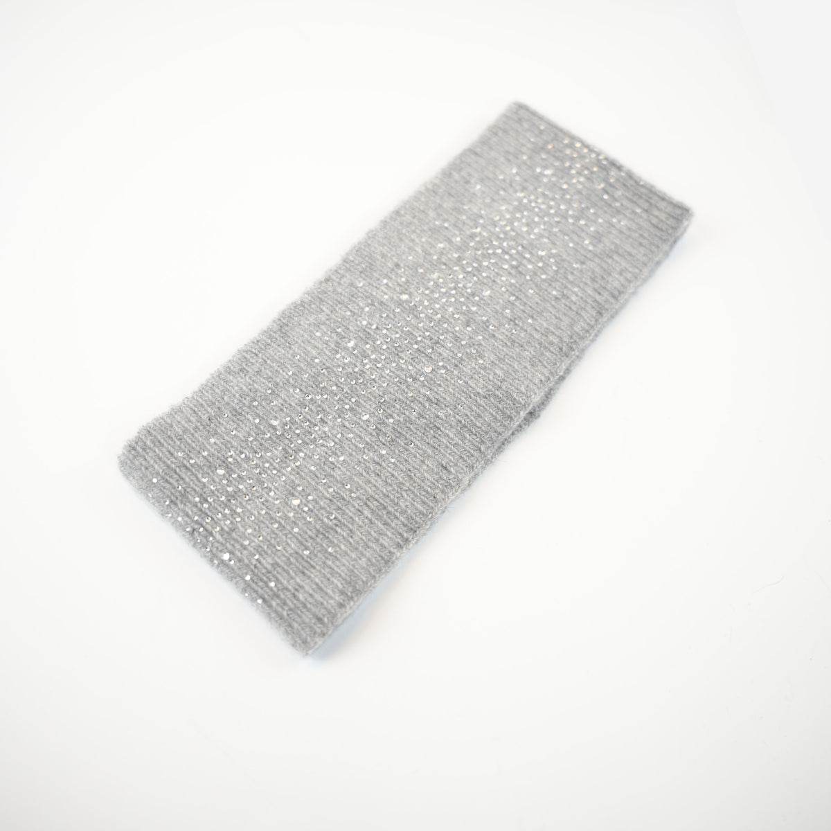 CASHMERE HEADBAND WITH RHINESTONES