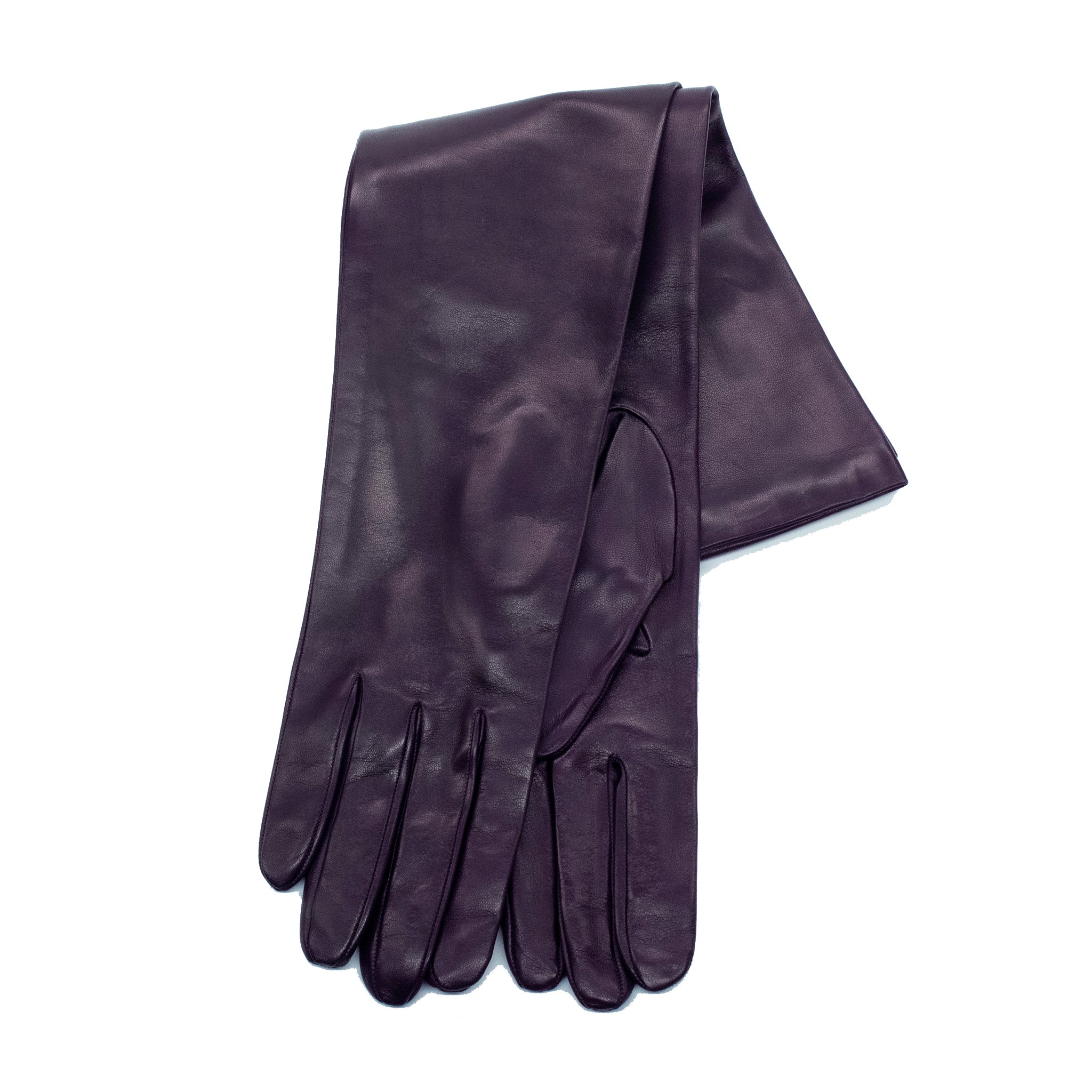 OPERA LENGTH LEATHER GLOVES LUSTRUS BLUE / 8.5