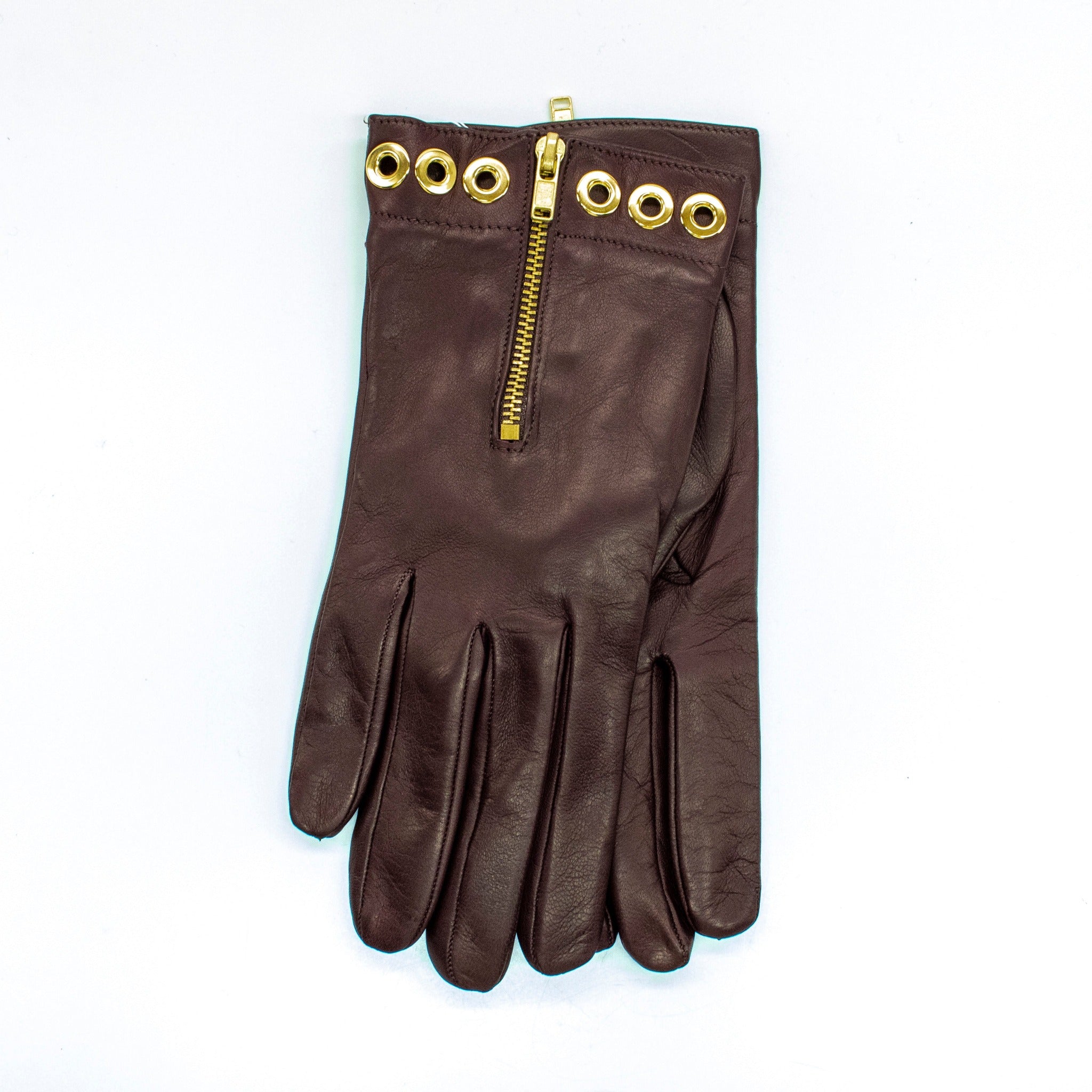 LEATHER GLOVES WITH ZIPPER