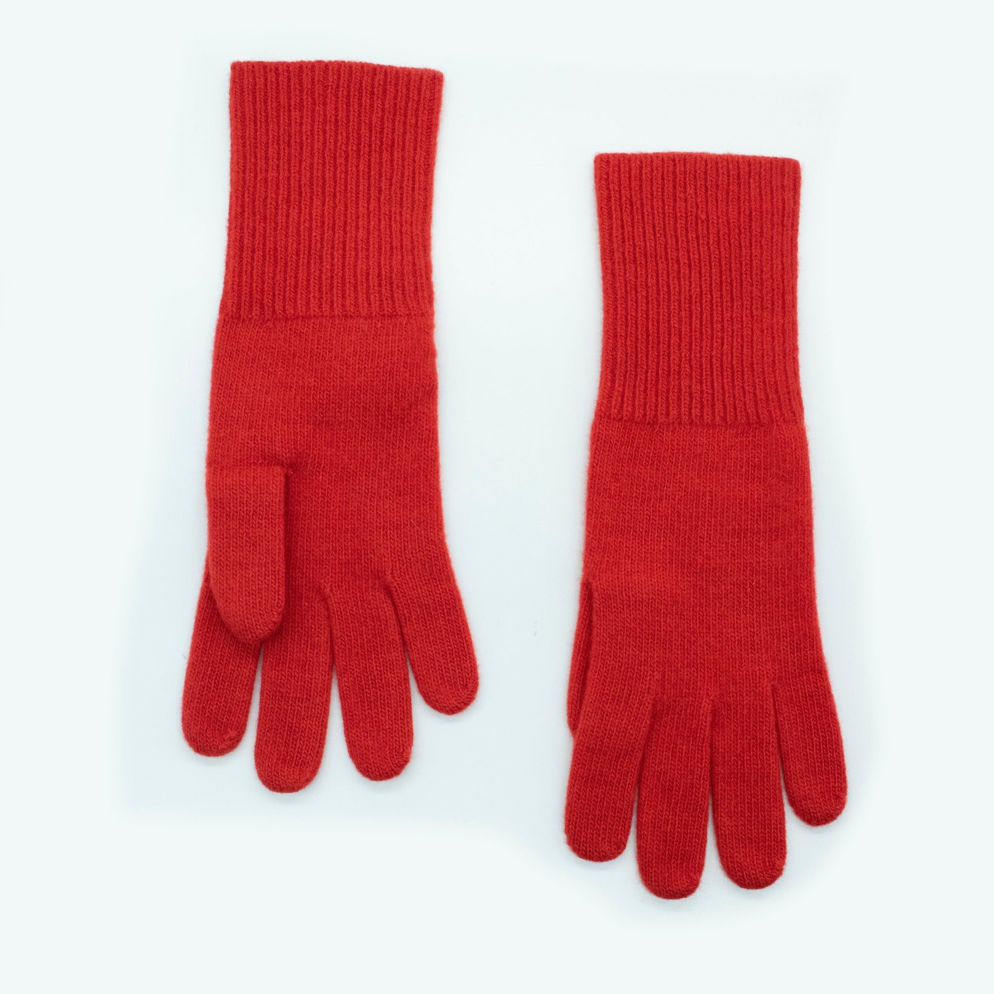 Red cashmere gloves discount